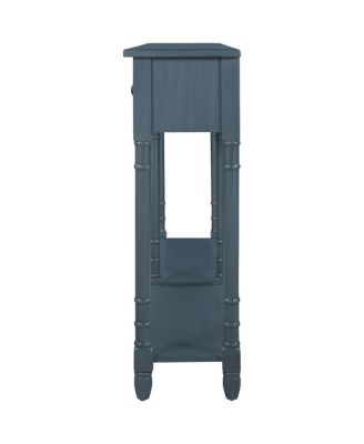 Simplie Fun Console Table Sofa Table Easy Assembly With Two Storage Drawers And Bottom Shelf