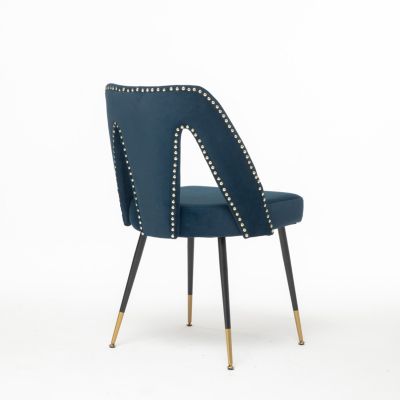 Akoya Velvet Dining Chair with Nailheads