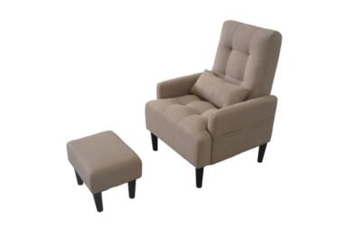 Modern Fabric Sofa, Chair, Ottoman Trio