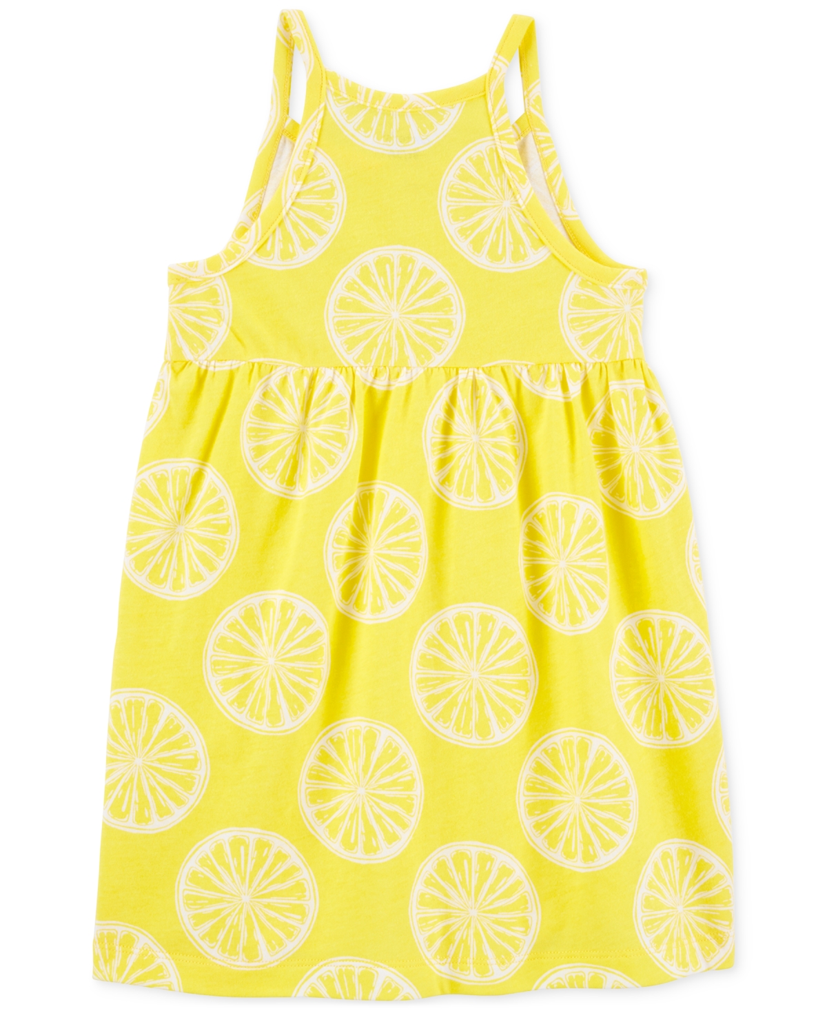 Shop Carter's Toddler Girls Lemon-print Cotton Tank Dress In Yellow