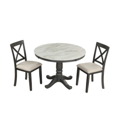 Solid Wood Dining Set for 4