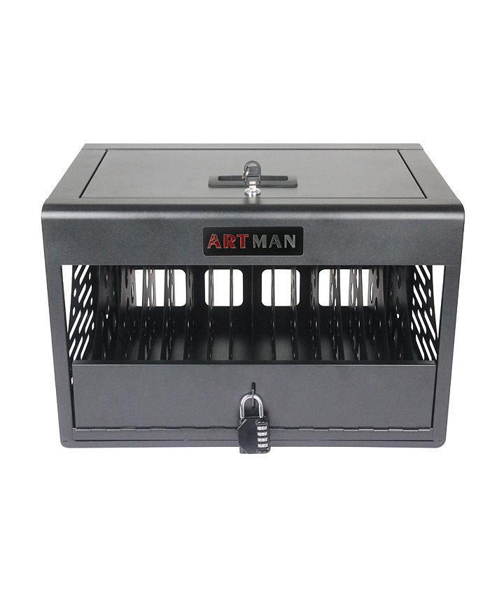 16 Bay Charging Cabinet for Laptop, Chromebook, Locking Charging Station-White