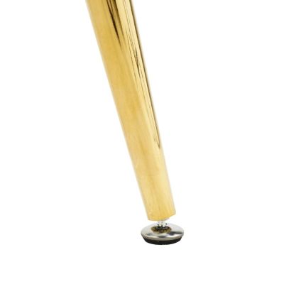 Modern 51" Glass Dining Table, Gold Metal Legs