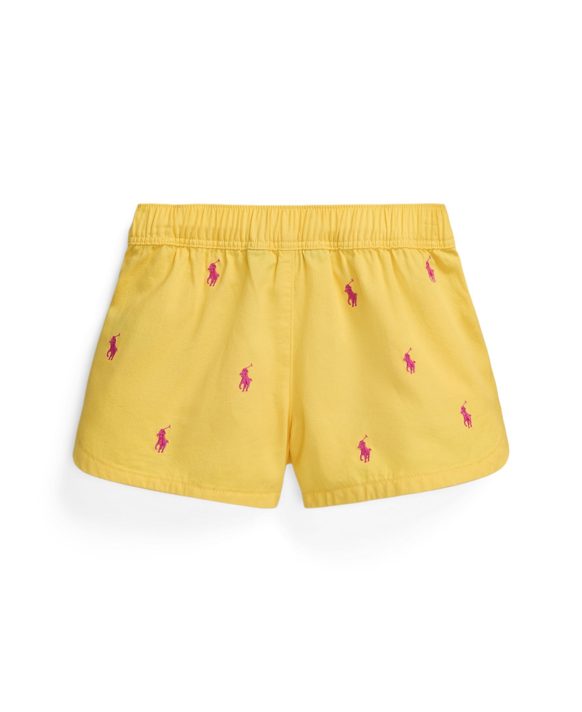 Shop Polo Ralph Lauren Toddler And Little Girls Polo Pony Cotton Twill Shorts In Signal Yellow