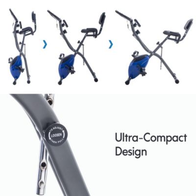 Streamdale Folding Exercise Bike with Adjustable Resistance