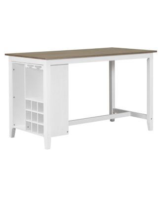 Streamdale Rubberwood Dining Set with Padded Chairs