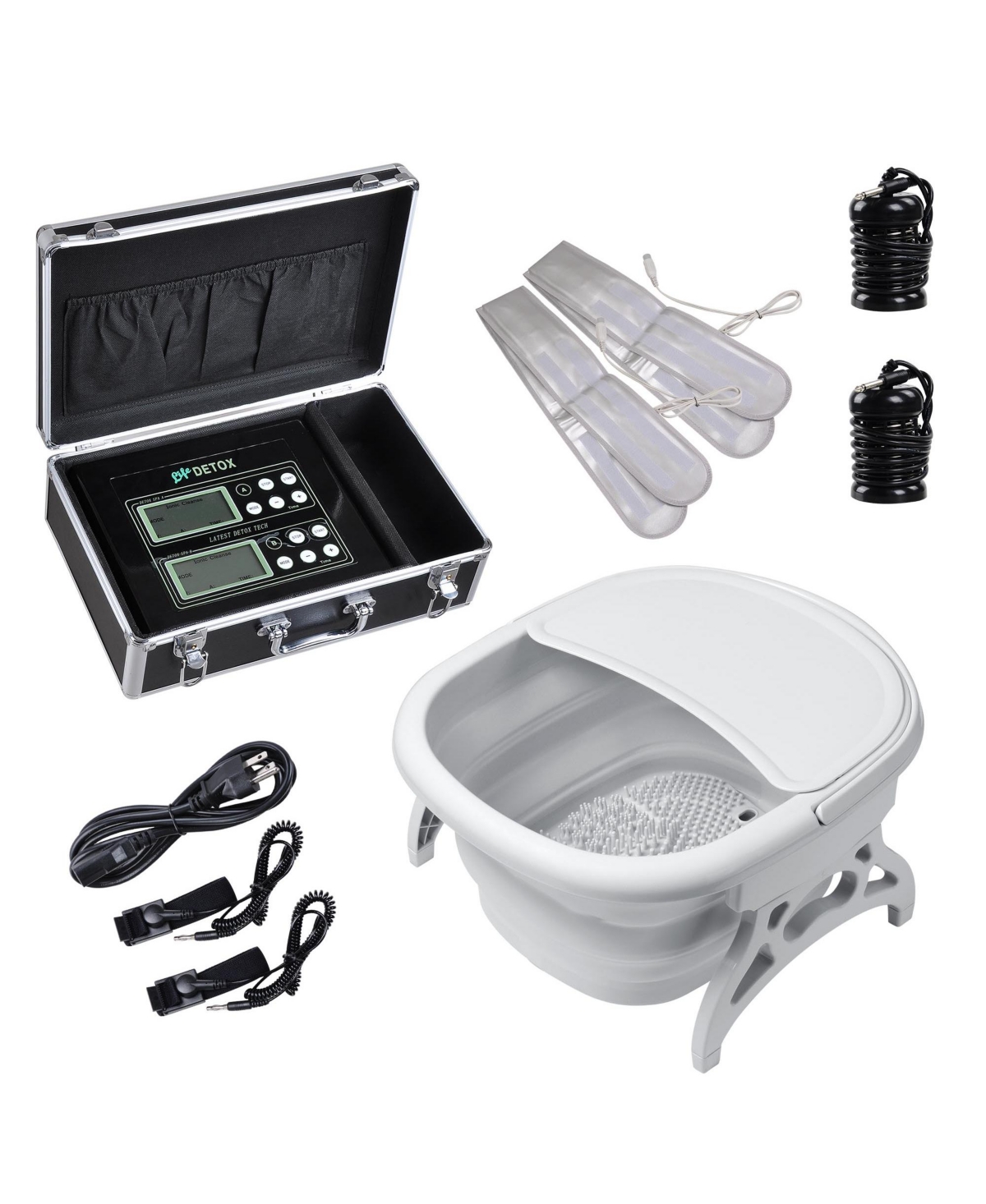 Ionic Detox Foot Spa Machine Folded Tub Kit with Arrays Far Infrared Belts Home - Open Miscellaneous