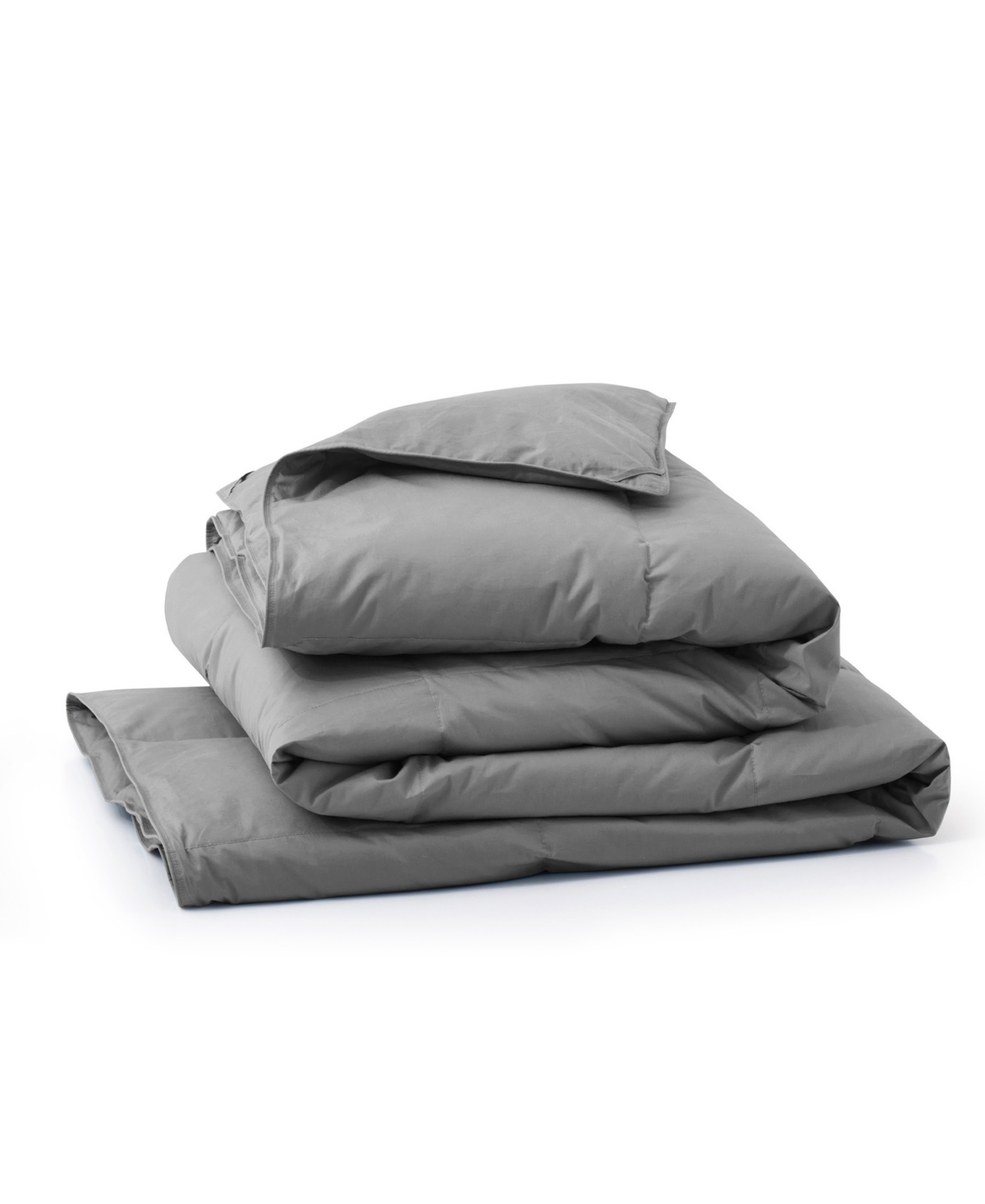 Shop Unikome Cotton Goose Down Feather Fiber Comforter, King In Gray