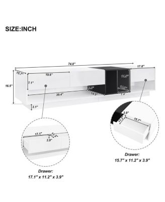 Stylish TV Stand with Perfect Storage for 80" TVs