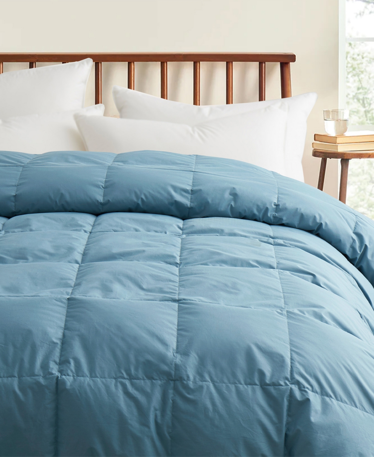 UNIKOME COTTON ALL SEASON GOOSE FEATHER DOWN COMFORTER, KING 