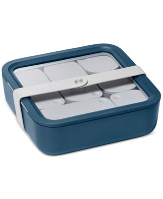 10 Cup Glass Food Container Square Shape with Lid