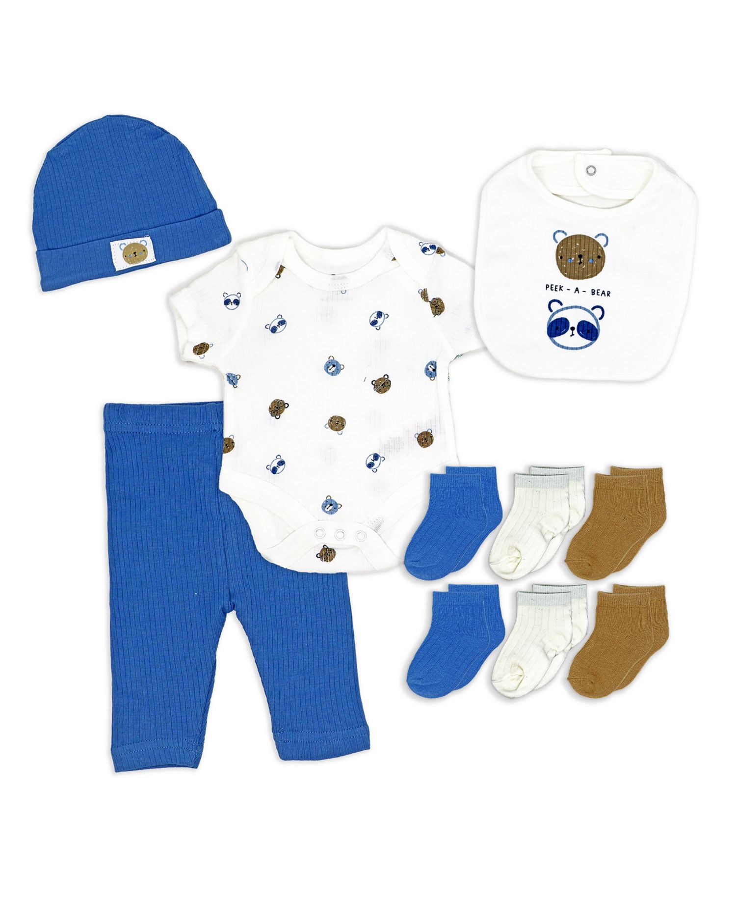 Rock A Bye Baby Boutique Baby Boys 10 Piece Layette Set, Blue Bear