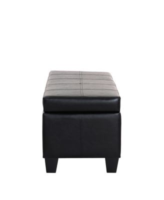 42" Storage Ottoman Faux Leather Bench for Living Room Bedroom