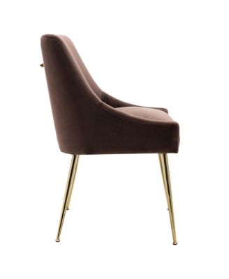 Upholstered Performance Velvet Accent Chair With Metal Leg