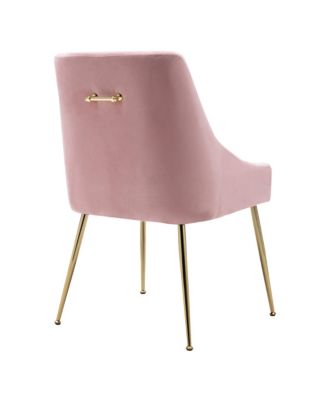 Upholstered Performance Velvet Accent Chair With Metal Leg