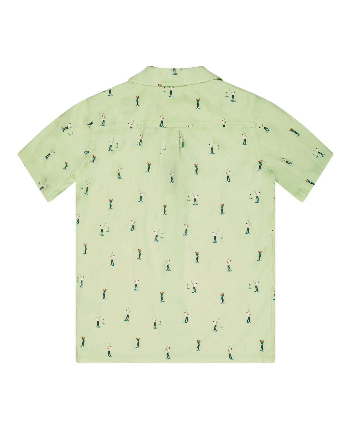 Brooks Brothers Big Boys Golfer Print Woven Short Sleeve Shirt