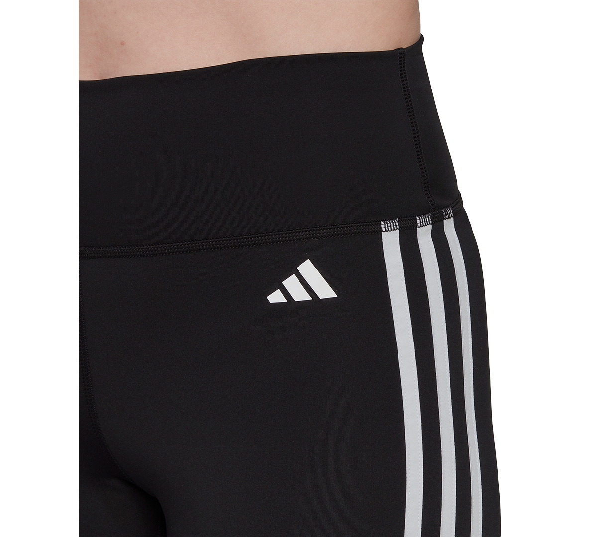 adidas Women's Training Essentials 3-Stripes High-Waisted Short Leggings