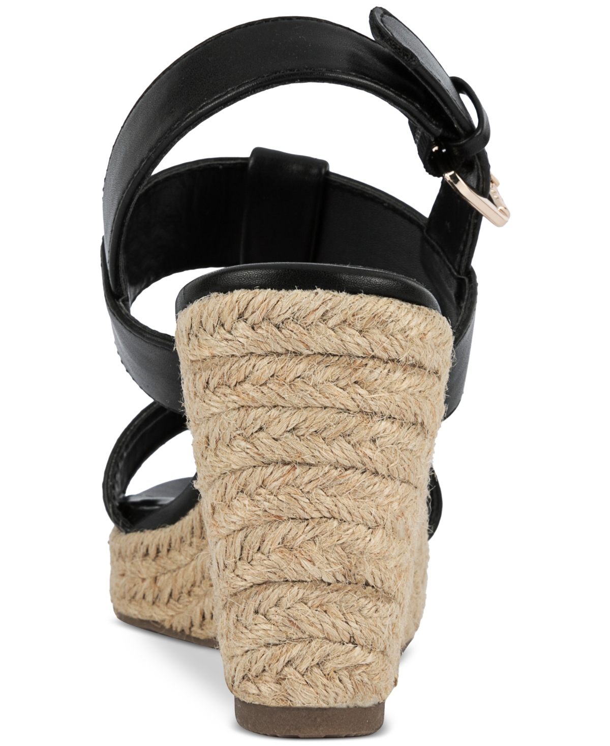 Shop Jones New York Isortee Strappy Espadrille Wedge Sandals, Created For Macy's In Black