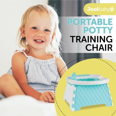 Baby Portable Potty Training Chair with Travel Bag, Foldable, Indoor/Outdoor Use, Camping, Includes 30 Replacement Bags - Unisex