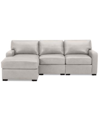 Radley 3-Pc. Leather Modular Chaise Sectional