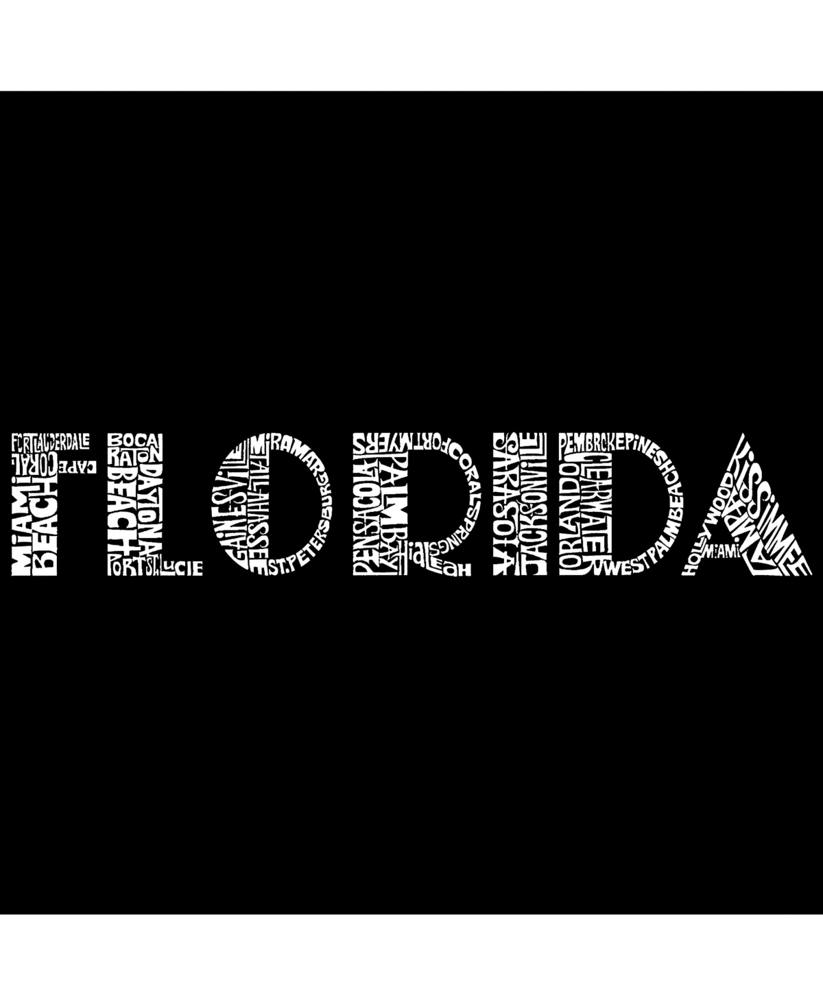 La Pop Art Boys Word Art Long Sleeve - Popular Cities In Florida