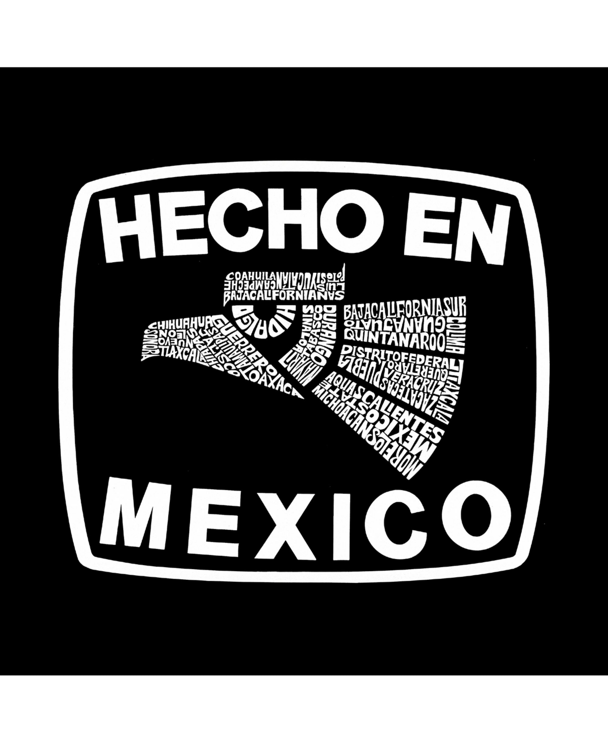 La Pop Art Boys Word Art Long Sleeve - Hecho on Mexico