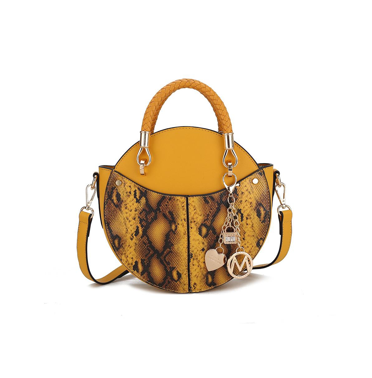 Camille Crossbody Circular Bag by Mia k. - Mustard