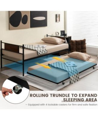 Size 2-In-1 Daybed Frame with Pullout Trundle