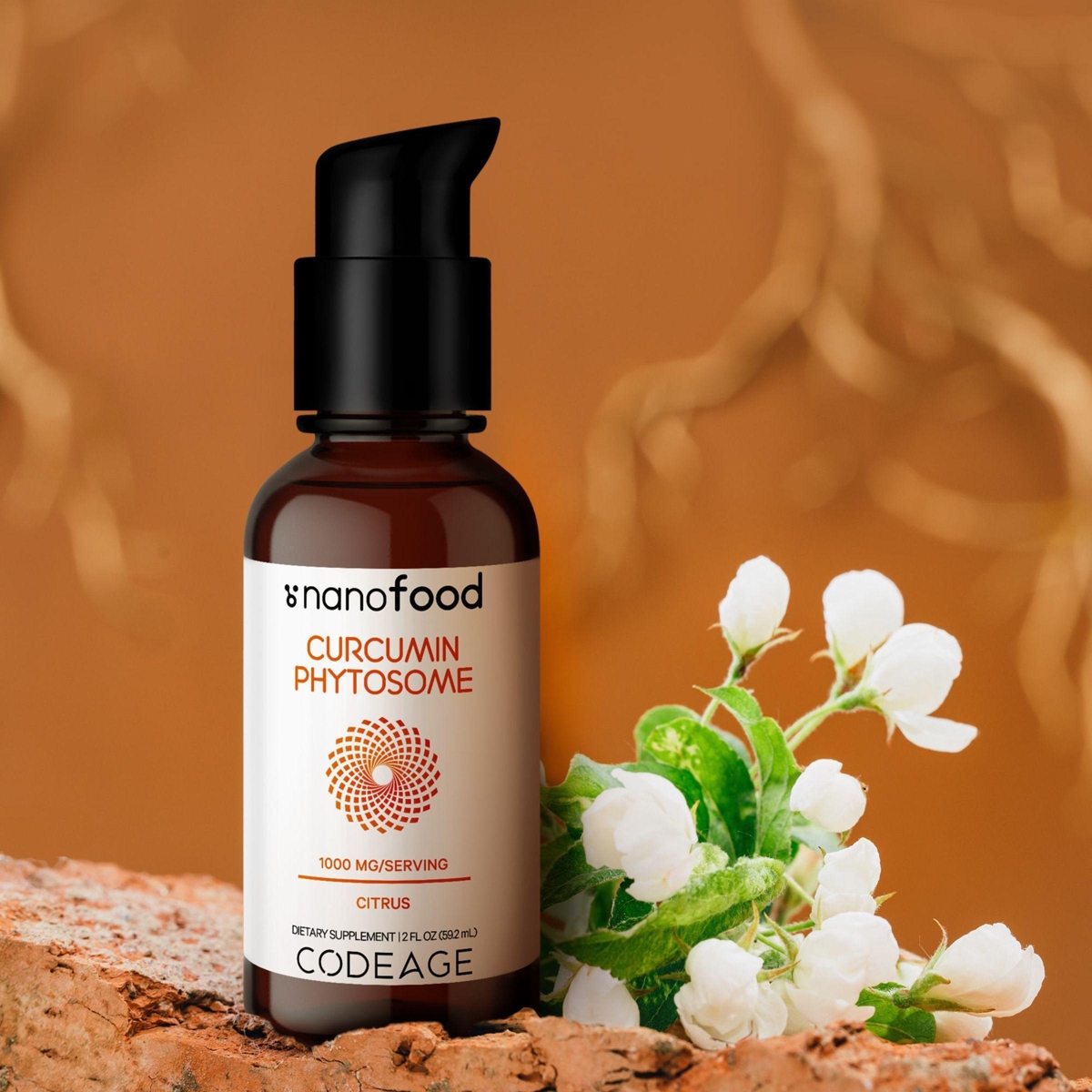 Codeage Liposomal Curcumin Phytosome Liquid Supplement, Turmeric Curcumin Liquid Drops, Plant-Based Curcuma Longa Dropper, Curcumina, Sunflower Phosph