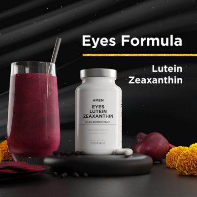 Eyes Lutein Zeaxanthin Supplement - Eyes Vitamins - Lutein and Zeaxanthin from Marigold Extract, Red Beet Root Powder, Black Pepper, 90 Capsules