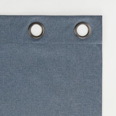 Cayden Grid Texture Draft Shield Fleece Insulated 100% Blackout Grommet Curtain Panel