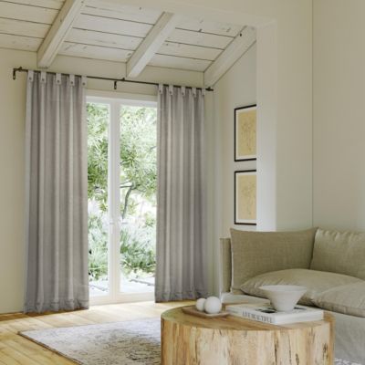Cotton Blend Button Tab Top Curtain
