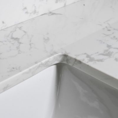43 X 22 Bathroom Stone Vanity Top Engineered Stone Carrara Marble