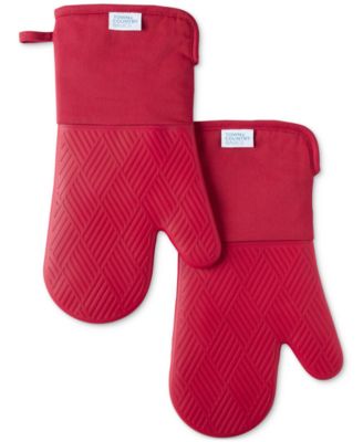 Basics Silicone Basketweave Oven Mitts, Set of 2