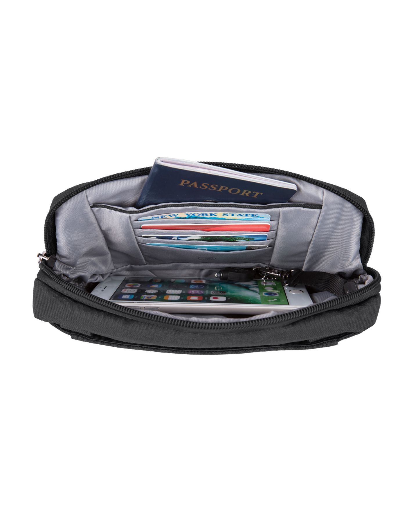 Сумка Travelon Anti-Theft Metro Convert Crossbody Waist Pack, цвет: Чёрный — фото 3