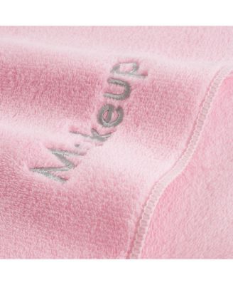 Makeup Remover Soft Coral Fleece Microfiber Pack of 6 Embroidered Washcloths, 13 x 13 in.
