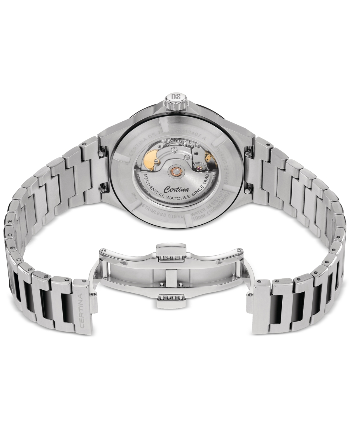 Shop Certina Unisex Swiss Automatic Ds-7 Powermatic 80 Stainless Steel Bracelet Watch 39mm In No Color
