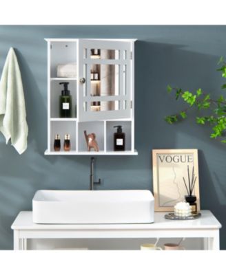 Wall Mounted and Mirrored Bathroom Cabinet