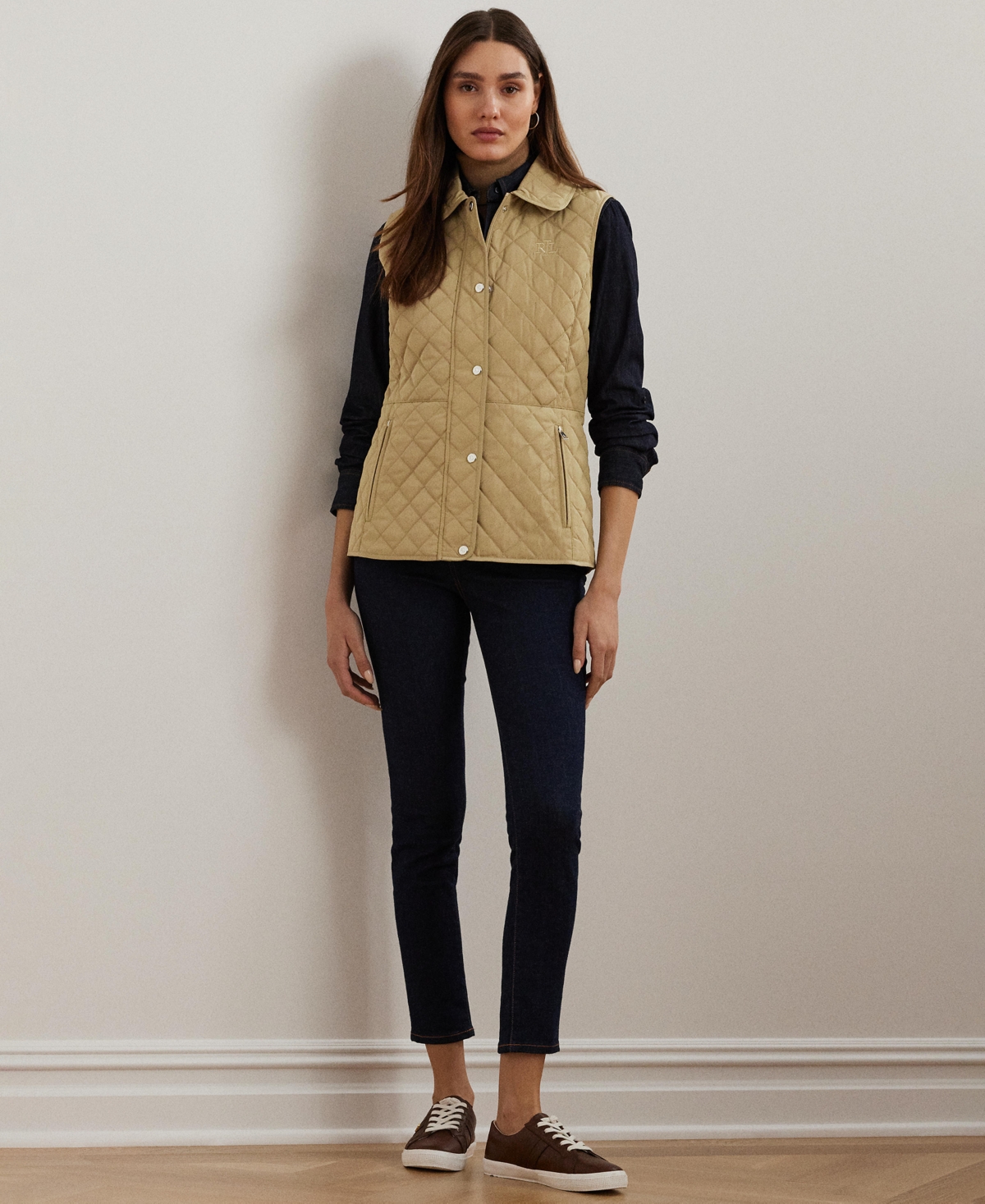 Lauren Ralph Lauren Women's Quilted Logo Vest