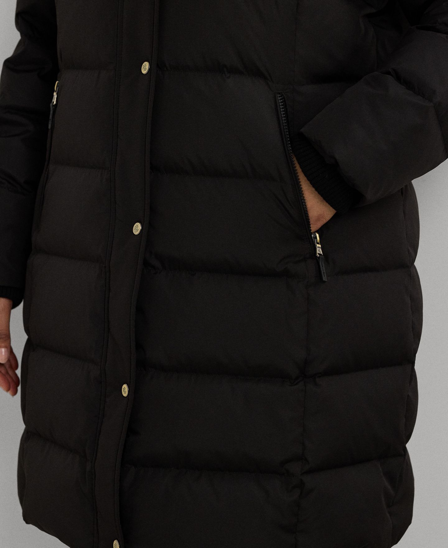 Женская куртка Lauren Ralph Lauren Faux-Fur Hooded Puffer Coat PXXS-3X, цвет: Чёрный — фото 4