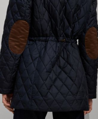 Petite Hooded Quilted Anorak Coat