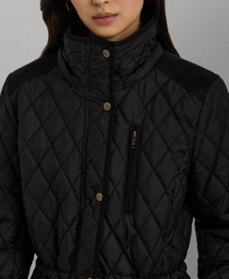 Petite Hooded Quilted Anorak Coat