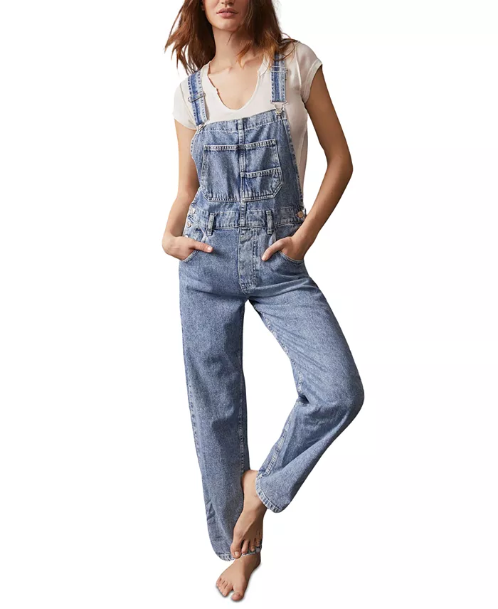 We The Free Ziggy Cotton Denim Overalls - thumbnail 9