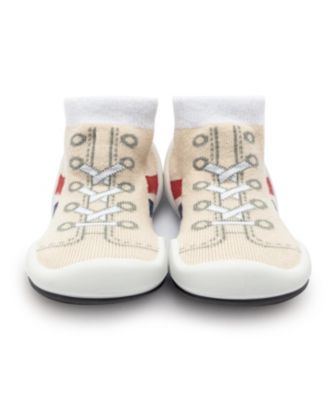 Infant Girl Boy Breathable Washable Non-Slip Sock Shoes Runner - Light Beige
