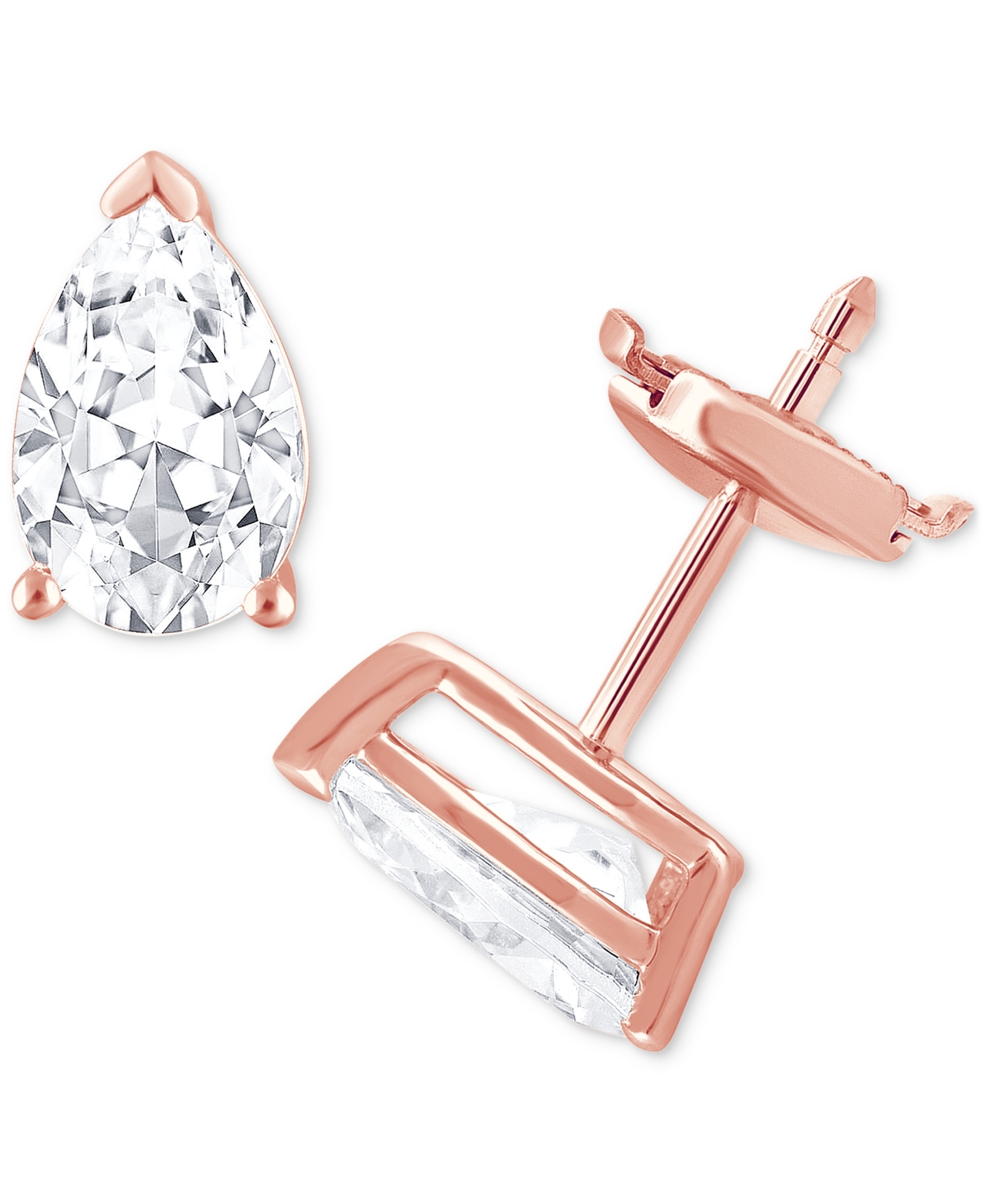 Badgley Mischka Certified Lab Grown Diamond Pear Stud Earrings (5 ct. t.w.) in 14k Gold