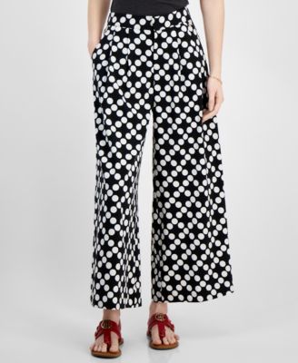 Tommy Hilfiger - Women's Printed High-Rise Wide-Leg Pants