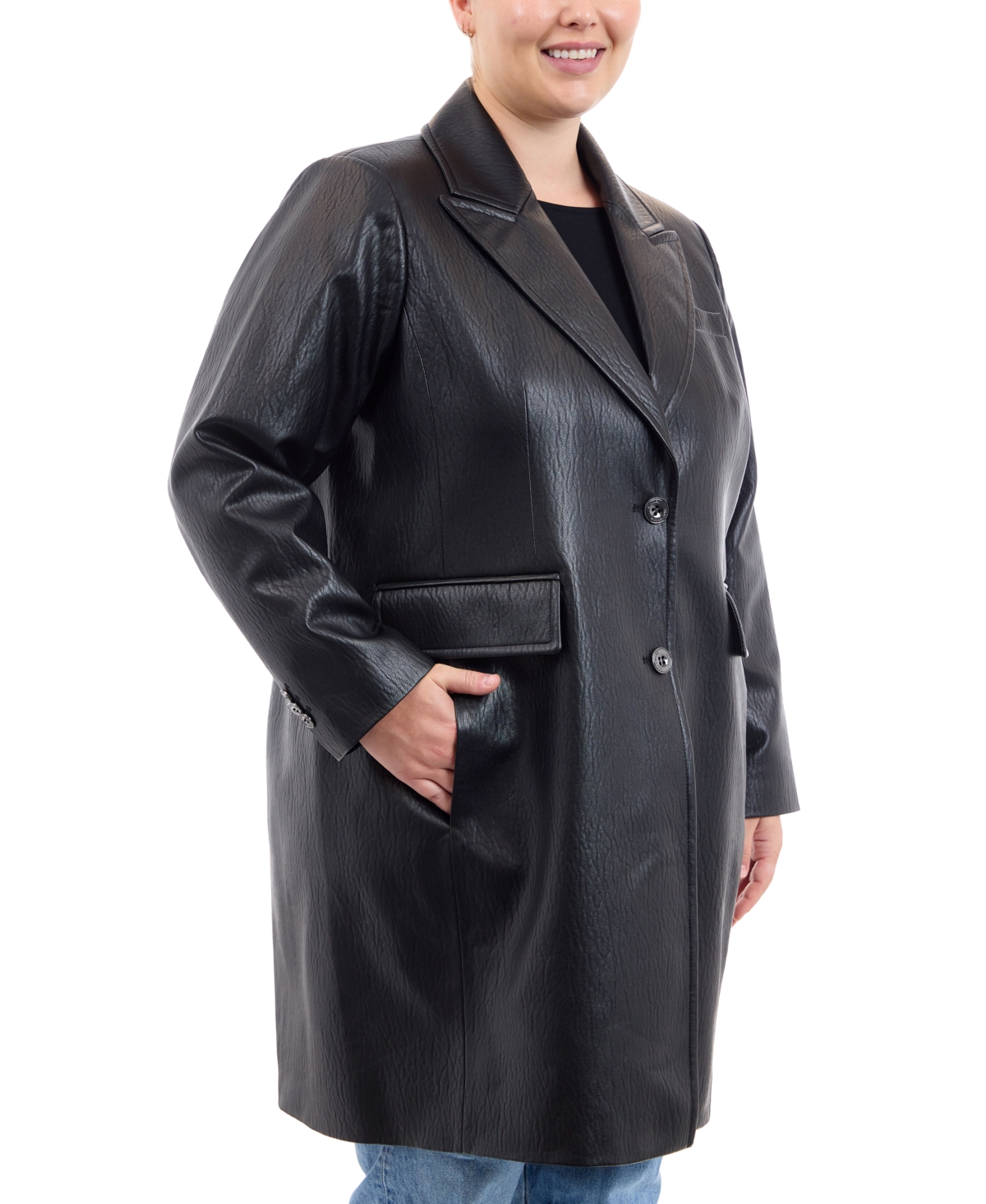 Michael Michael Kors Plus Size Faux-Leather Jacket