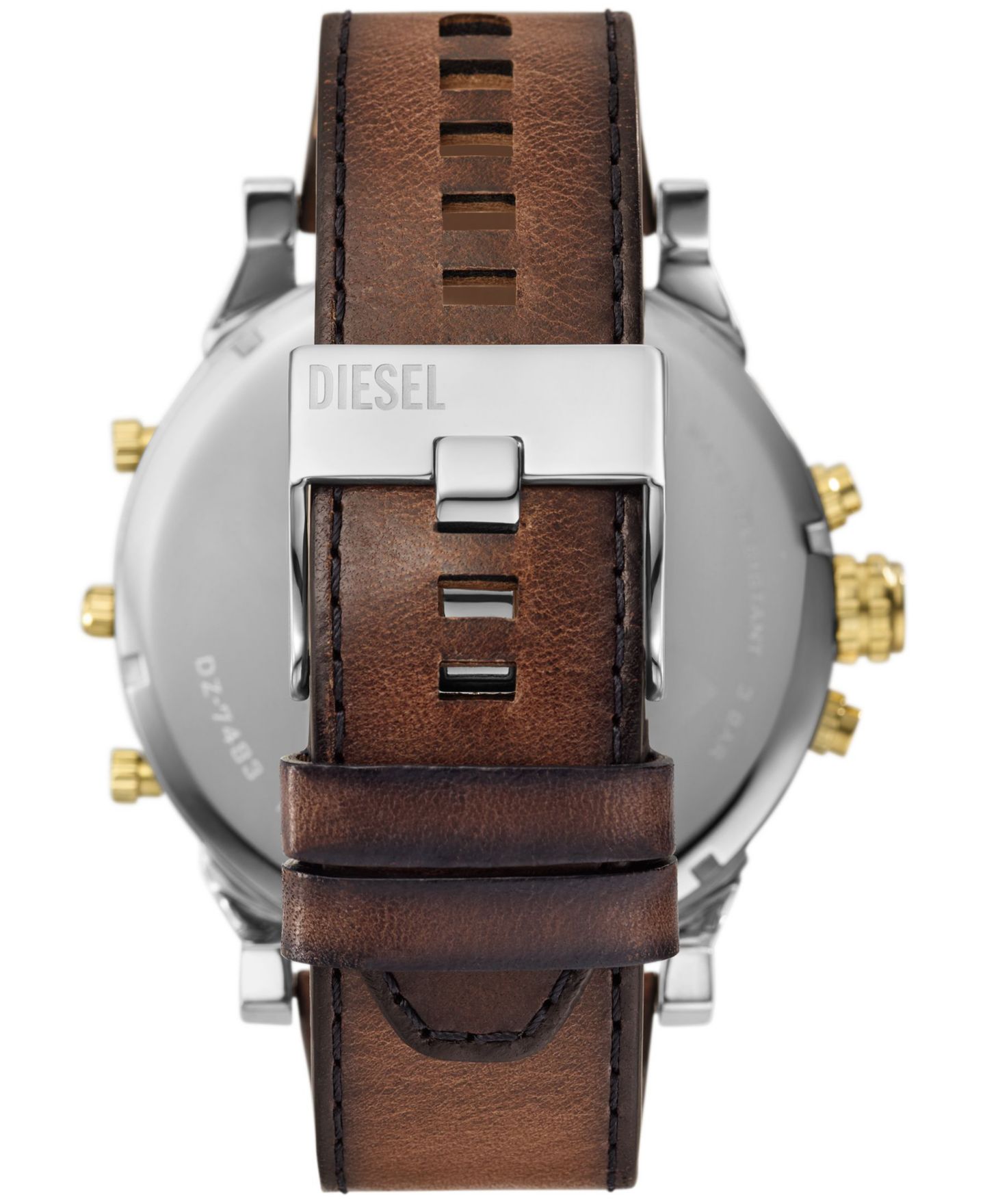 Мужские часы Diesel Mr. Daddy 2.0 Chronograph Brown Leather Watch 57mm — фото 4