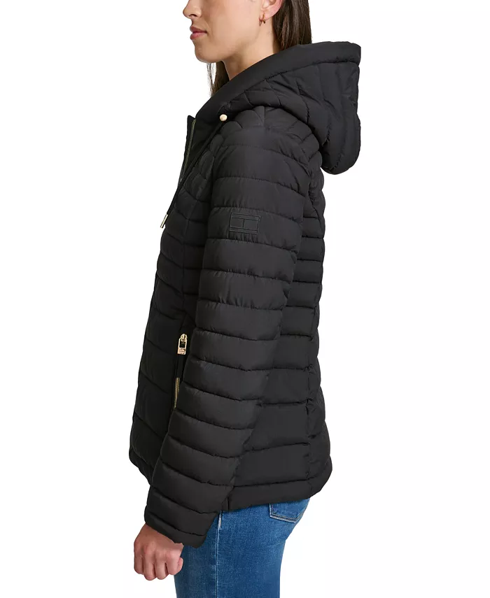 Women's Hooded Packable Puffer Coat - thumbnail 9