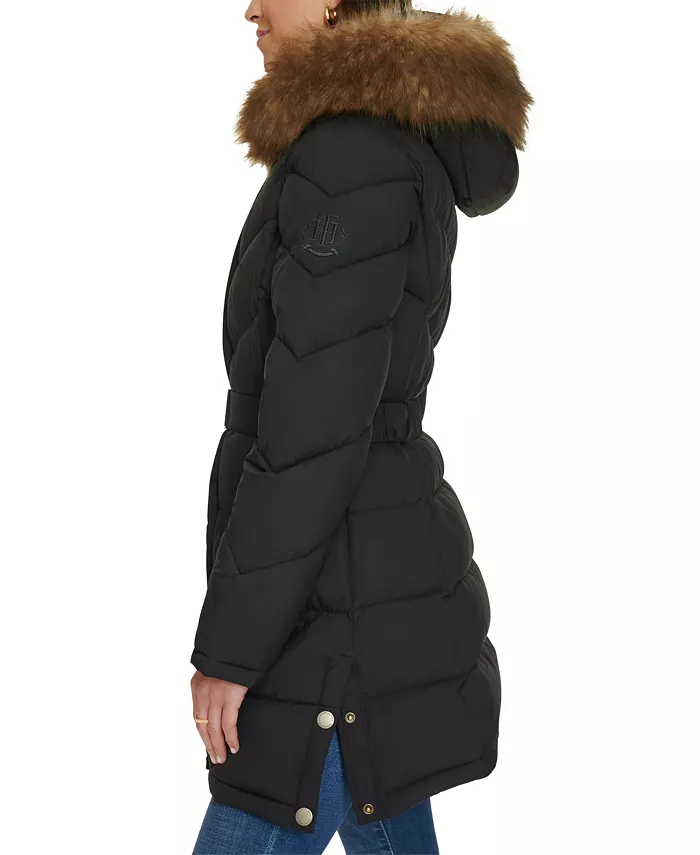 Women's Faux-Fur-Trim Hooded Puffer Coat - thumbnail 10
